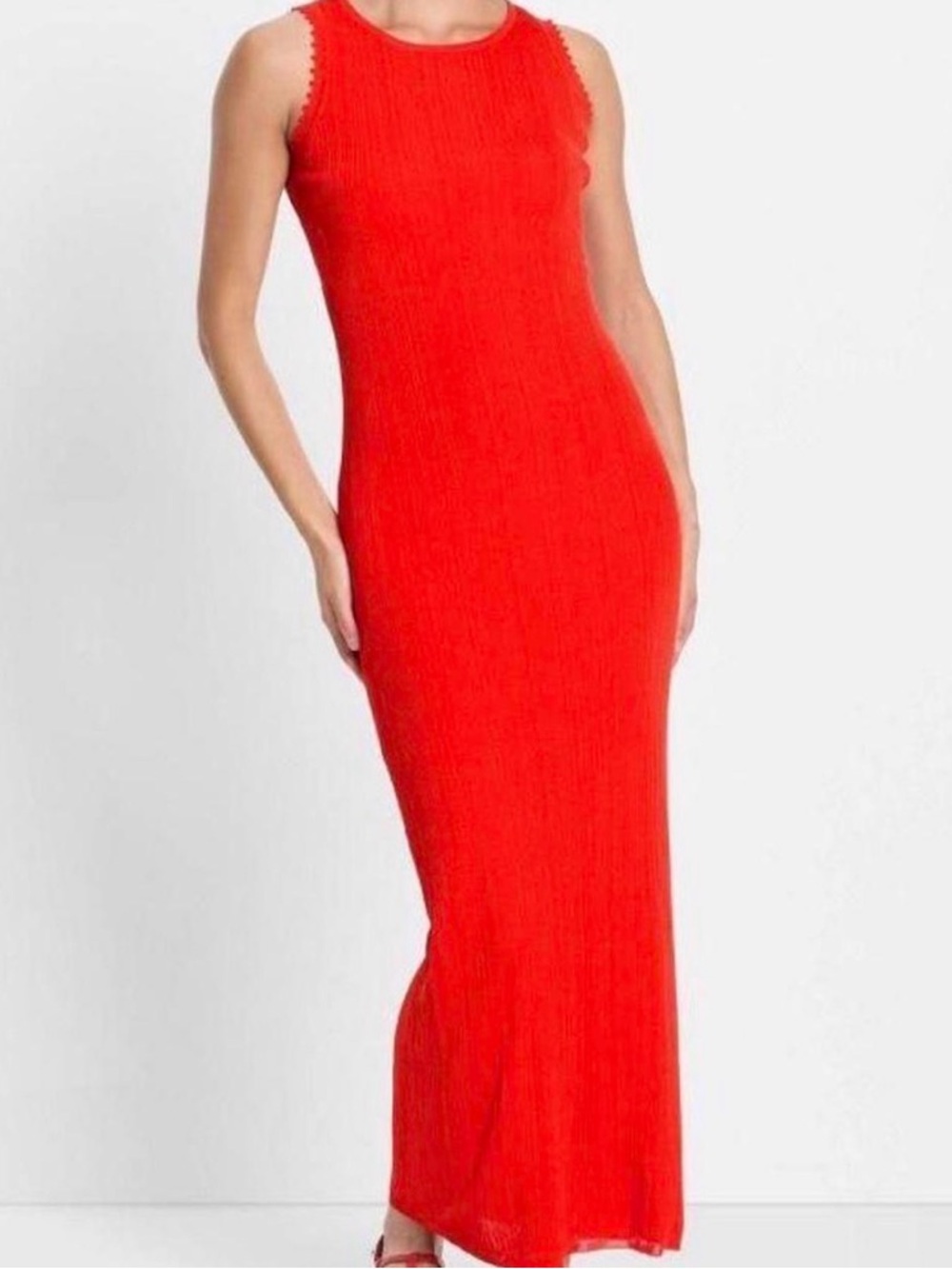 Red Sleeveless Maxi Dress